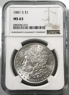 1881-S $1 Morgan Dollar NGC MS63 Uncirculated US Coin • $78.95