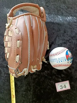 £37 • Buy Mickey Mouse Leather Hard Baseball Glove And Ball. Disney  Young Person 6 To12yr