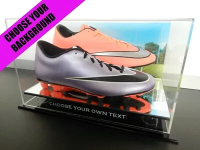 ✺New✺ Double Football Boot Mirror DISPLAY CASE NRL Rugby League Memorabilia Lego • $174.99