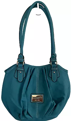 Chic Blue Rosetti Handbag In Teal Blue With Magnetic Snap Closure Inner Pocket • $15