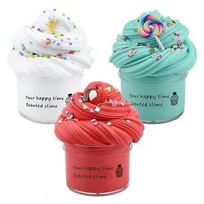 Rainbow Cotton Fairy Slime Kids Toy Fluffy Ice Cream Mud Stress Relief Cloud • $13.38