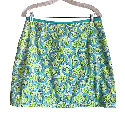 Vintage Lilly Pulitzer Women's Skirt Size 12 Colorful Zip Up Lined 100% Cotton • $41.20