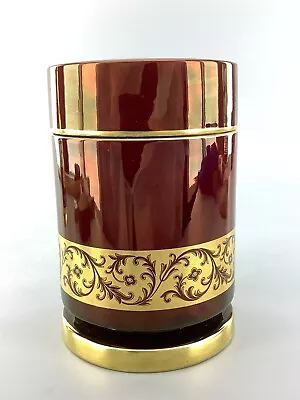 Rare Form And Pattern Carlton Ware Rouge Royal Lidded Jar Pot • $185