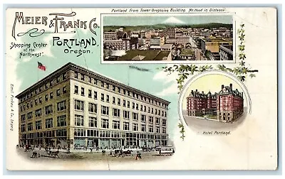 C1905 Meier Frank Shopping Center Northwest Exterior Portland Oregon OR Postcard • $19.95