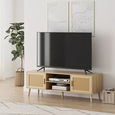 Tv StandEntertainment Center With Storage Cabinet Mid Century Modern Media ... • $168.04