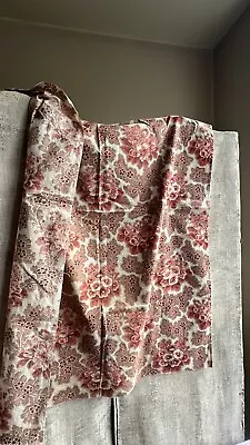 Antique Fabric Faded Pink. Floral Chintz. Vintage French Textile /Garland Roses • $61.88