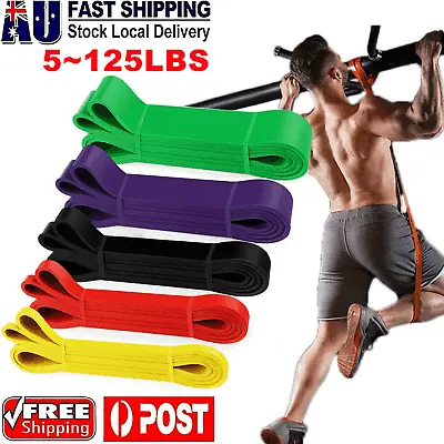 $7.25 • Buy Heavy Duty Resistance Bands Pull Up Assisted Power Lifting Tube Fitness Exercise