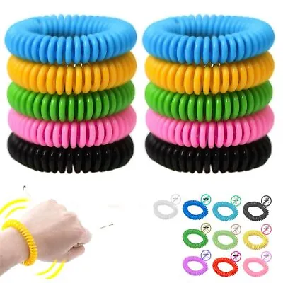 10 Pack Mosquito Repellent Bracelet Wrist Band Bug Insect Natural Protection US • $20.08