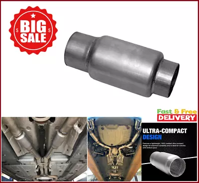 Mini Race Bullet Muffler In/Out 3  Exhaust Resonator - SPEC 9.2 X 4 X 4 Inches • $49.39