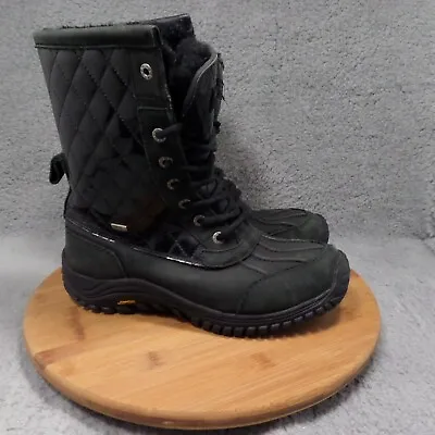 UGG Adirondack II Black Quilted Snow Boots Woman's Size 8 1012212 • $49.88