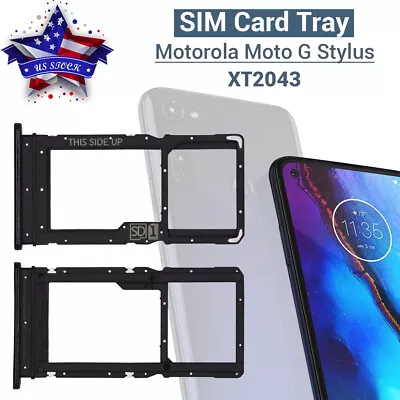 SIM SD Card Tray Holder Slot Replacement For Motorola Moto G Stylus 2020 XT2043 • $7.50