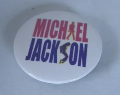 Michael Jackson Button Pin White Name Singer Performer Music Collectible • $2.70