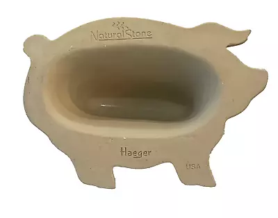 Haeger Natural Stone Pig Shaped Microwave Bacon Cooker Stoneware • $34.99