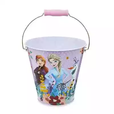Disney Frozen Purple Tin Pail With Handle 1 Count Easter Egg Hunt Pail 7 Inch • $13.99