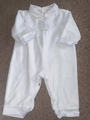 Baby Boys Coco Velour Baby Grow Size Newborn • £10