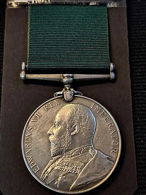 Volunteer Force Long Service Medal Ervii 1166 Gnr J Cockhill 1 E R York Rgav • £119.99