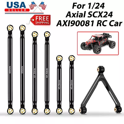 133mm Wheelbase Aluminum Alloy Rod Link Linkage Set For 1/24 Axial SCX24 RC Car • $10.98