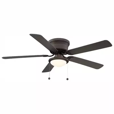 Ceiling Fan With Light 56  LED Low Profile Flush Mount 5 Blades Espresso Bronze • $69.29