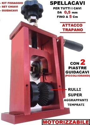 Macchina Spelafili Manuale - Per Recupero Rame Da Cavi Elettrici 1-60 Mm - Foto 2