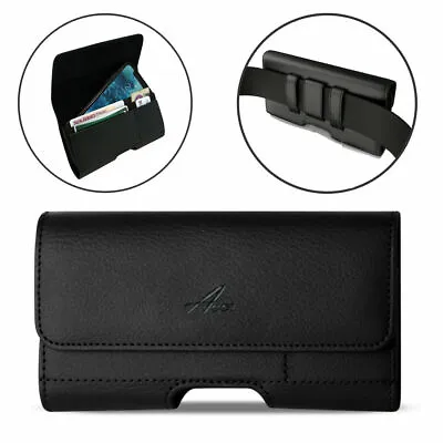 AGOZ Leather Belt Clip Loop Pouch Case Holster For IPhone 14 14 Pro 13 13 Pro • $9.89