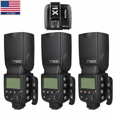 US 3x Godox TT600 2.4G Wireless Camera Flash Speedlite X1T-N TTL Trigger F Nikon • $266.02