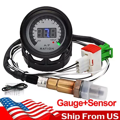 52mm Car Air Fuel Ratio Gauge Digital Display W/ Narrowband O2 Oxygen Sensor • $30.89