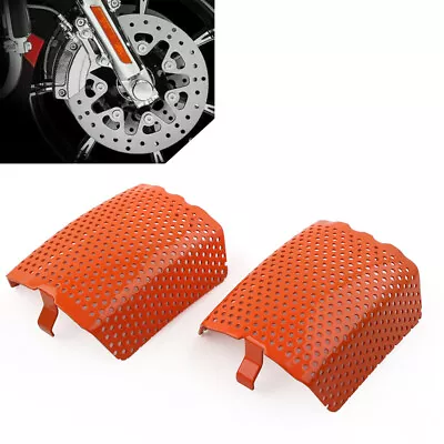 Orange Front Caliper Screen Inserts For Harley V-Rod & Touring 2006-2019 • $24.85