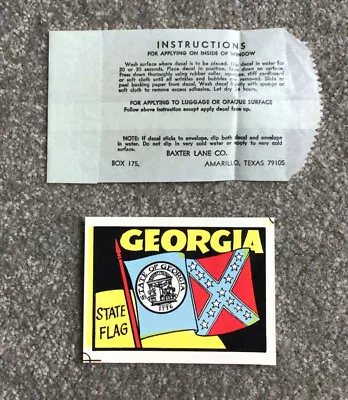 Vintage State Of Georgia Travel Decal Sticker Tourist • $9.99