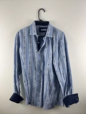 ZAGIRI Mens Button Down Long Sleeve Shirt Sz 2XL Flippcuff Blue  • $29