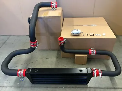 Black Intercooler Piping Kit SQV BOV + Red Coupler For 92-00 Honda Civic EG EK • $224.88