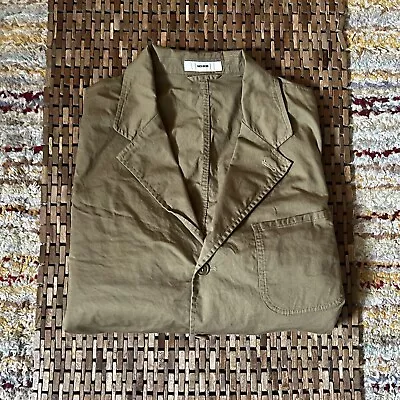 Huckberry Buck Mason Canvas Chore Jacket Coat Button Down Navy Khaki Men’s XL • $144.95