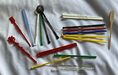 Lot Of 20 Vintage Swizzle Sticks Sahara Harrah’s Desert Inn Hollywood Park + • $9.95