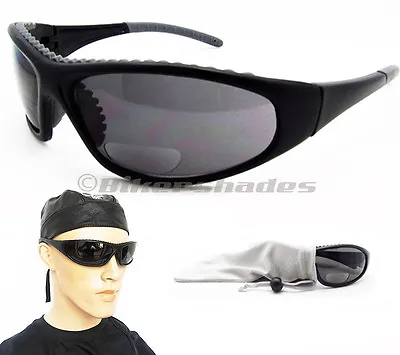 Bifocal Motorcycle Magnified Safety Sunglasses Reader Glasses Men Rubber Seal • $12.99