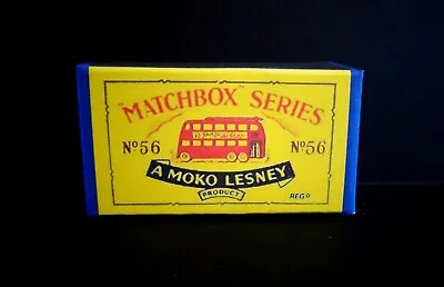 Matchbox Lesney Moko No.56a London Trolleybus Reproduction Box (Box Only) • £2.89