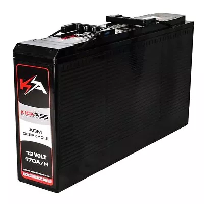 KickAss Slim 12V 170Ah Deep Cycle AGM Dual Battery • $329.95