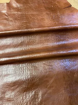 £17.45 • Buy LEATHER SKINS,Hides,Nappa Skins--DISTRESSED WHISKY CROCODILE-----#MF48