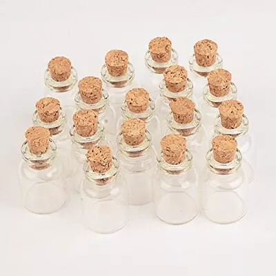1.5ml Glass Bottles Small Bottles With Corks Mini Glass Vials For Packing Gift 5 • $17.96