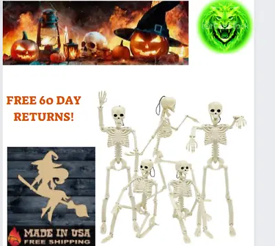 New5pack Halloween Skeleton Decorations And 16 Halloween Full Body Mini Skeleton • $18.69
