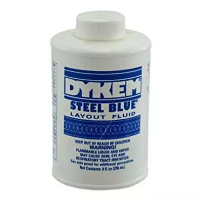 Dykem Blue Layout Fluid - 8 Oz Brush-In-Cap Bottle- Blue • $22.99