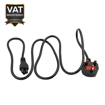 £4.95 • Buy UK Cloverleaf C5 3-Pin Power Cable 1M, 2M, 3M, 5M  For Laptop, PC, Printer, TV