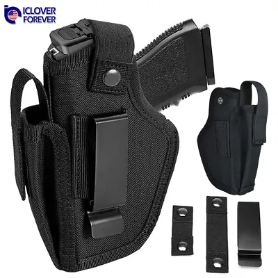 Concealed Gun Holster Tactical Carry Left/Right Hand Pistol Universal Mag Pouch • $8.99