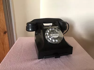 £69 • Buy Vintage Black Bakelite 330F Telephone Converted Modern Use