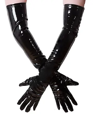 Honour PVC Long Gloves In Black Red Or White • £23.99