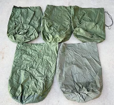 Lot Of 5 Waterproof Clothing Bags Military Surplus Laundry Bags • $34.99