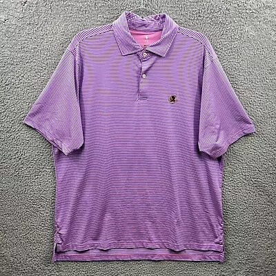 Seminole Golf Club Polo Shirt Mens XL Pink Blue Fairway Greene Short Sleeve • $43.78