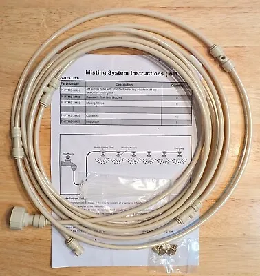 Misting Cooling System - 20 Ft - 6 Brass Mist Nozzles & 10 Zip Ties For Mounting • $9.95