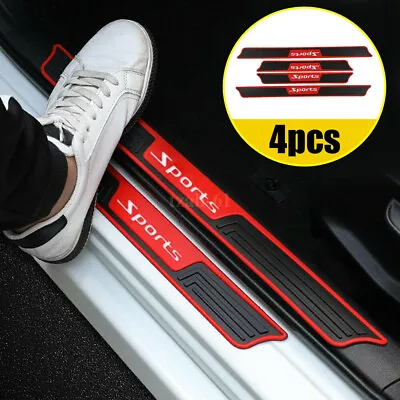$33.50 • Buy 4X Auto Car Accessories Door Sill Scuff Plate Cover Panel Step Protector Rubber