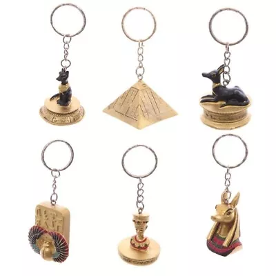 Keyring Novelty 6 Pack  Assorted Egyptian Figures & Statues Gifts Keyrings • £3.50