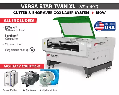 ALL INCLUDED 63 X40  CO2 Laser Cutter Double Head System 150W VERSA STAR TWIN XL • $18950