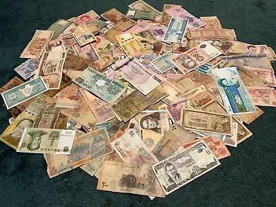 Mix Of 200 Very Heavily Circulated World Banknotes Mixed Foreign Paper Money • $70